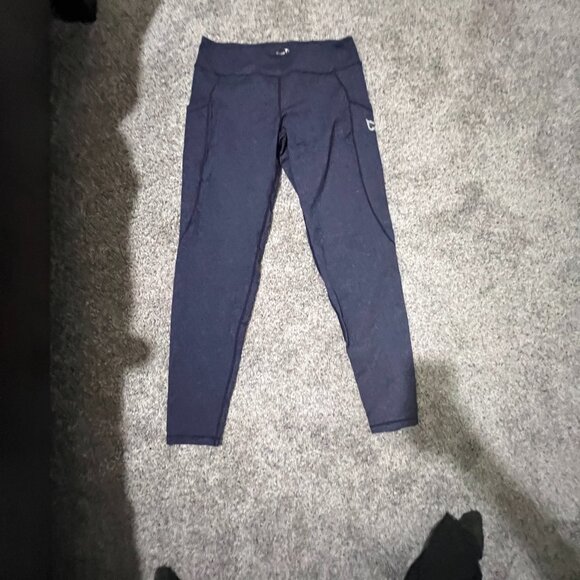 Baleaf Athletic Leggings Heather Blue w/pockets Size XL - Picture 1 of 5